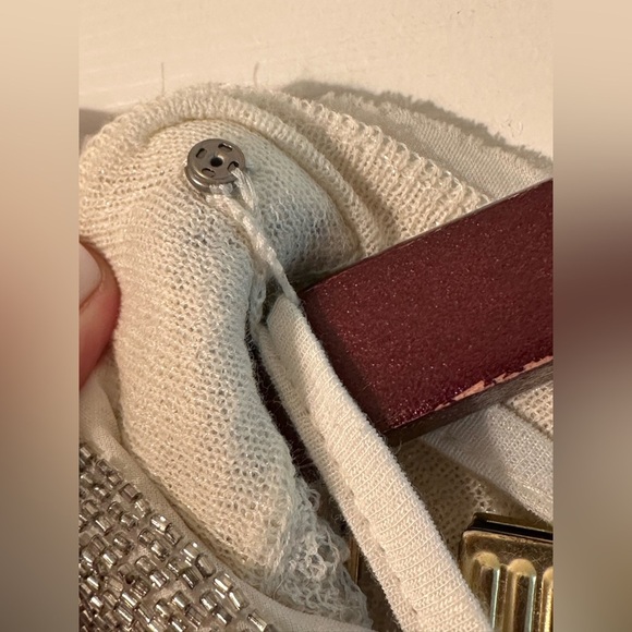 ANTHROPOLOGIE Knitted & Knotted SM 2 PIECE Cille Pullover Beaded Silver Lace Top - Picture 15 of 16